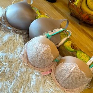 Two (2) sexy pushups bras